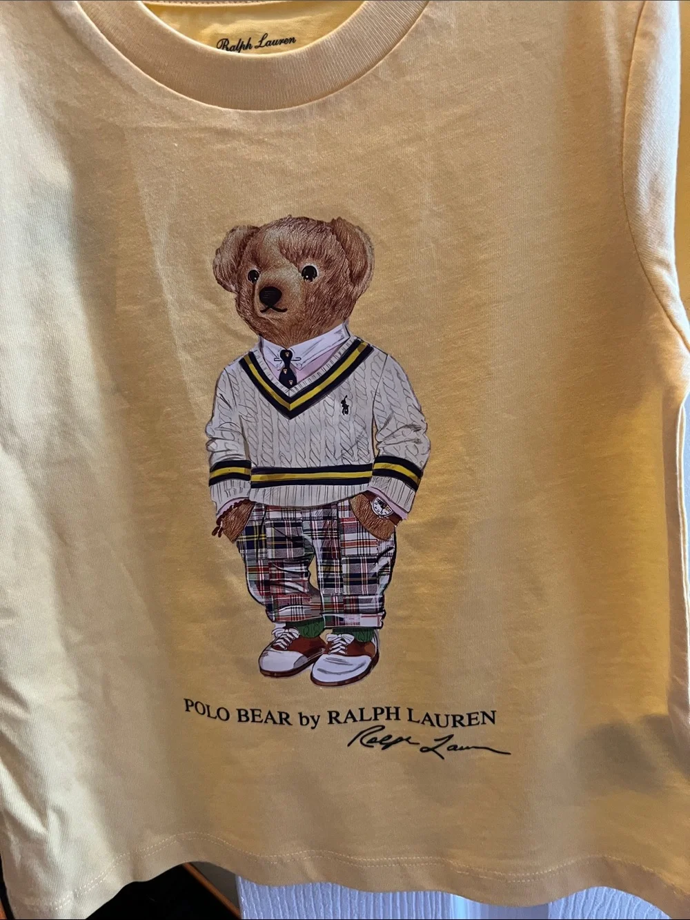 Ralph Lauren Yellow Polo Bear Graphic Tee